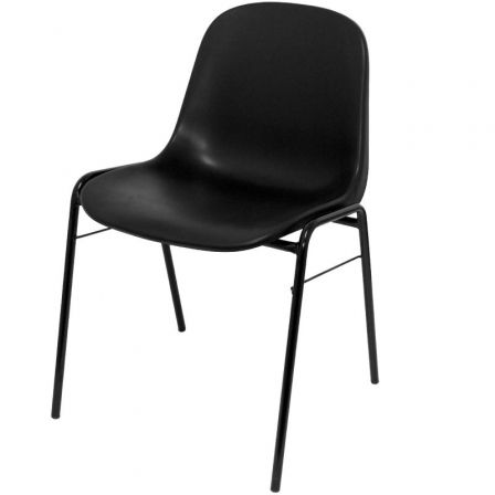 NOWY STYL Silla Beta de PVC Negro sin brazos